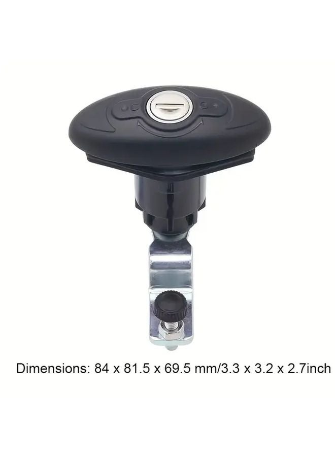 Black Zinc Alloy Door Lock With 2 Keys For Bathroom Utility Room RV Yacht - Image 2